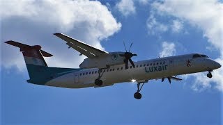 Luxair Bombardier Dash 8 Q400 LXLQA LG9475 Landing at Berlin Tegel Airport [upl. by Shaun355]