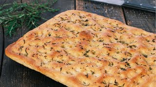 Classic Focaccia  Italian Focaccia Bread [upl. by Valentino]