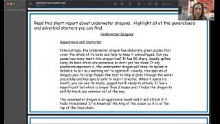 Year 2  Miss Eckett  English  nonchronological report  110221 [upl. by Meter]