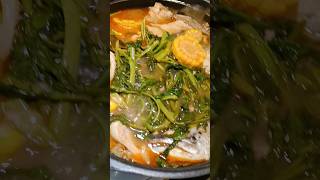 masak kepala ikan salmon campur sayur asam asin pedas shorts [upl. by Snowman253]