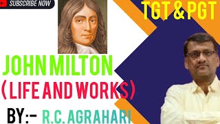 JOHN MILTON  LIFE AND WORKS TGT amp PGT SPECIAL [upl. by Damales]