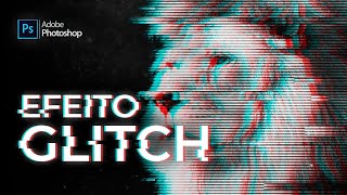 Como fazer EFEITO GLITCH no Photoshop  Tutorial [upl. by Neelsaj]