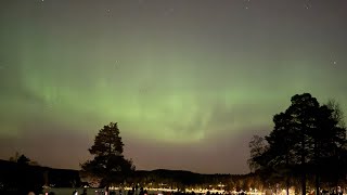 Northers Lights from Sognsvann Lake Oslo Norway [upl. by Siednarb]