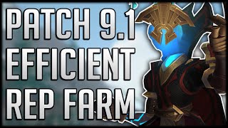 How To EFFICIENTLY Farm Rep In Patch 91 for The Deaths Advance amp Archivists Codex Factions [upl. by Oaoj]