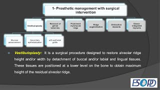 Prosthetic management of flat ridge Part2 with surgical intervention [upl. by Swayder905]