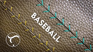 2 Types of Baseball Hand Stitch 101 Double and Single Needle [upl. by Polky27]