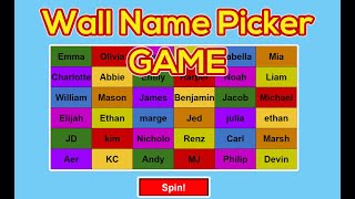 Wall Name Picker Game Tutorial [upl. by Prisca46]