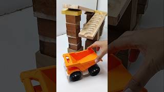 marble Run Race ASMR Wooden Wave Course Colorful Marbles Dump truck shorts marblerun asmr [upl. by Gifferd]