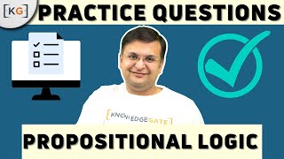 7 Practice question on Propositional logic 1  problems  examples [upl. by Zimmer]