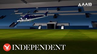 Animations shows moments leading up to Leicester City owners helicopter crash [upl. by Miko]