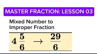 How to Easily Change Mixed Numbers to Improper Fractions maths fractions [upl. by Nikita412]