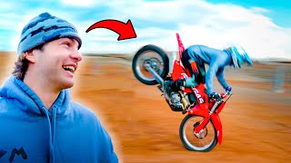 Beginner Crashes Dirt Bike [upl. by Annaitsirhc]