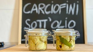 ARTICHOKES 😋 How to Cook and Preserve ARTICHOKE in oil 🤪 Pickled Artichoke hearts [upl. by Elrahc30]