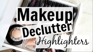 Makeup Collection  Declutter  Highlighters [upl. by Bullard]