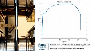 MDwWM 11  Rozciąganie próbki ze stali miękkiej [upl. by Sievert960]