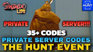 35 CODES THE HUNT EVENT Private Server Codes in Shindo Life  The Hunt Roblox shindolife [upl. by Ennairod]