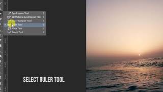 Use ruler tool in Photoshop to straighten your photos [upl. by Merras]