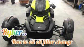 How to oil oil filter Change canam Ryker 900  How to remove cover videos kuwait Tamil garage [upl. by Eybba]