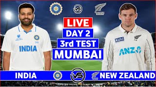 India v New Zealand 3rd Test Day 2 Live  IND v NZ 3rd Test Live Scores amp Commentary  India Batting [upl. by Thalia]