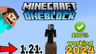 minecraft one block download 121 pe [upl. by Arek824]