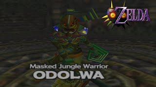 Legend of Zelda Majoras Mask N64 Boss Battle Odolwa [upl. by Nnylear]