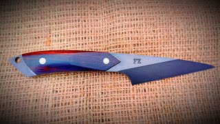 WOOTZ japanes KIRIDASHI knife from REBAR [upl. by Notlef]