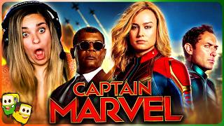 CAPTAIN MARVEL Movie Reaction  First Time Watch  Marvel [upl. by Analli681]