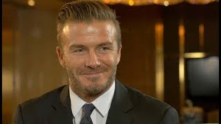 David Beckham Interviews for Bloomberg and CNBC [upl. by Euqinwahs]