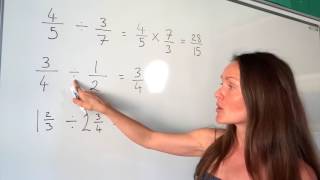 The Maths Prof Dividing Fractions [upl. by Aitnis]