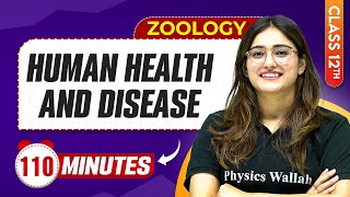 Human Health And Disease in n 83 Minutes  Class 12th Zoology  Mind Map Series [upl. by Eillim]