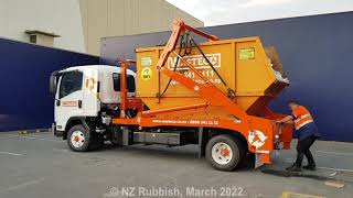 WasteCo  Gantry Truck Skip Bin Truck  Christchurch  On Location [upl. by Keith]