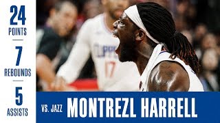 Montrezl Harrell Scores 24 Points vs Jazz  410 [upl. by Sioux]