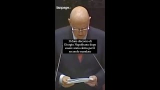 Il duro discorso di Giorgio Napolitano dopo essere stato eletto per il secondo mandato [upl. by Eniamraj872]