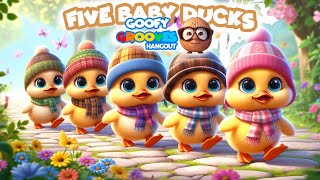 quot🦆 Five Little Ducks  Fun Counting Animated Song by Goofy Grooves Hangout 🔢quot [upl. by Kobe]