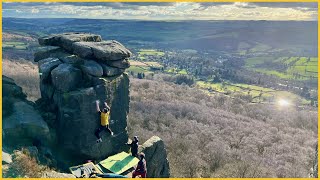 World Class Bouldering Curbar Edge in The Peak District [upl. by Laveen]