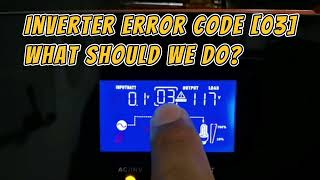 How to troubleshoot a 3000W 24V PowMr solar inverter with Fault Code 03 [upl. by Pressey403]