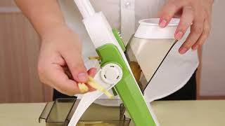 How to use ONCE FOR ALL Rapidprep Mandoline Vegetable Slicer [upl. by Seerdi]