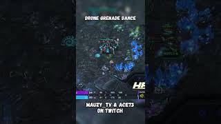 Drone Grenade Dance Ace73Streaming sc2 starcraft starcraft2 rts shorts [upl. by Ahsirat]