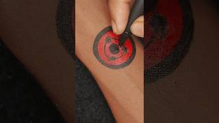 HOW TO MAKE TATTOO SHARINGAN EYE ideatattoo tattooideas art tattooartist art shorts [upl. by Atineb136]