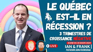 Le QUÉBEC estil en RÉCESSION  3 Trimestres de croissance NÉGATIVE 🔻🌈 [upl. by Eniamerej488]