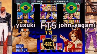 KOF 97  🇧🇷 yusuki vs johnyagami 🇧🇷 FT5  4K 60FPS [upl. by Yelyac]