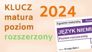 Klucz 2024 matura język niemiecki poziom rozszerzony Rozwiązania arkusza Lekcja niemieckiego [upl. by Latreece272]