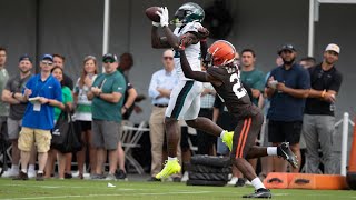 Fight Breaks Out at Browns Joint Practices With Eagles  Sports4CLE 81523 [upl. by Nnylirret]