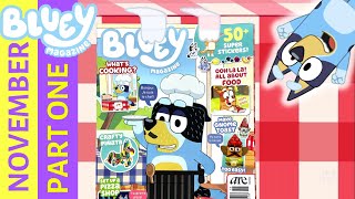 BLUEY Magazine  November 2022 Issue Part 1 🍔🍟  Bluey Books amp Crafts  Disney Jr  ABC Kids [upl. by Lindahl]