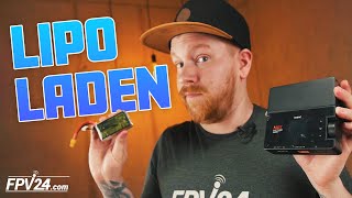 LiPo Akku richtig LADEN Ladegerät wie viel Ampere Storage  TUTORIAL  FPV24 [upl. by Sirotek]