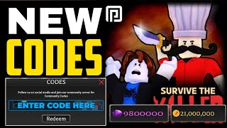 NEW ALL WORKING CODES FOR SURVIVE THE KILLER IN 2024 ROBLOX SURVIVE THE CODES [upl. by Penni]