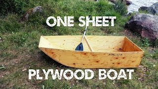 How I made a one sheet plywood boat [upl. by Emmett]