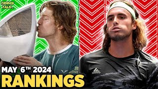 Rublev Swiatek Win Madrid 2024  Tsitsipas Badosa Drop  Tennis Rankings [upl. by Asek927]