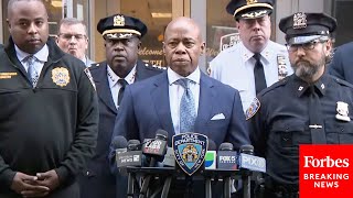 BREAKING NYC Mayor Eric Adams Holds Press Briefing Following Deadly Stabbing Spree In Manhattan [upl. by Oilalue]