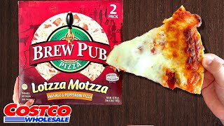 🍕 Brew Pub Lotzza Motzza Sausage amp Pepperoni Pizza  Costco Product Review [upl. by Minabe]